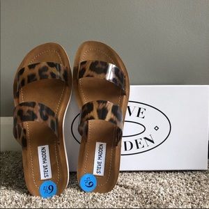 Steve Madden Leopard 2-Strap Sandal!